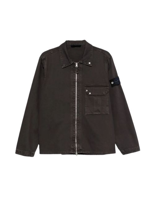 Comfort-fit overshirt with zip fastening Stone Island | L2S14 1200002 S0J24V0011 DARK BURGUNDY